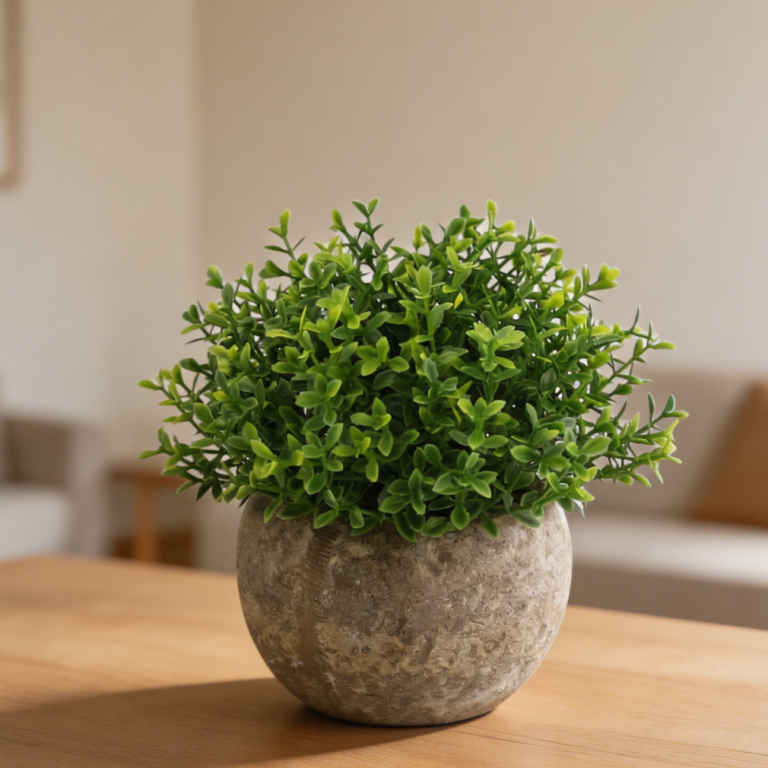 Mini Plastic Artificial Green Grass, Small Bathroom Potted Plants