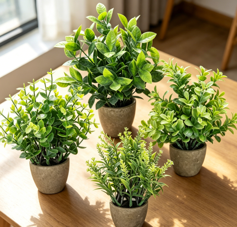 Ceramic Potted Artificial Plants, Farmhouse Decoration