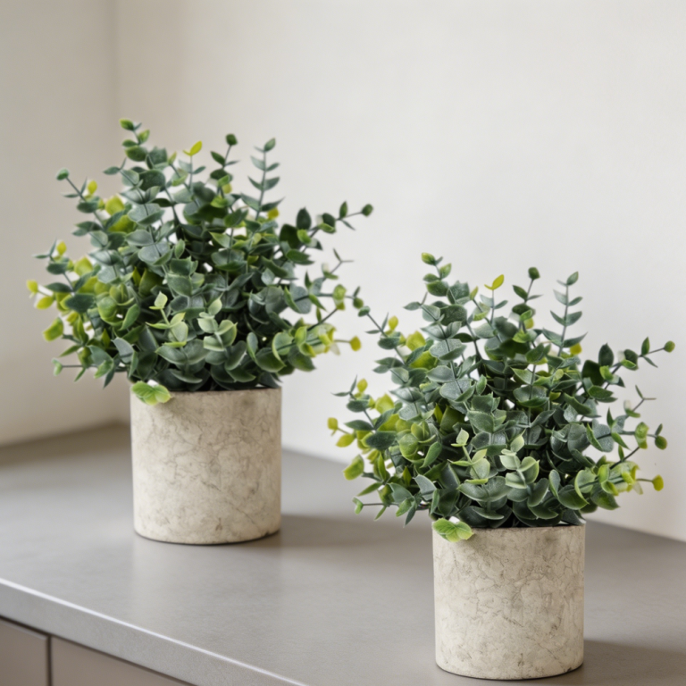 Artificial Eucalyptus, Double Shelf Decoration